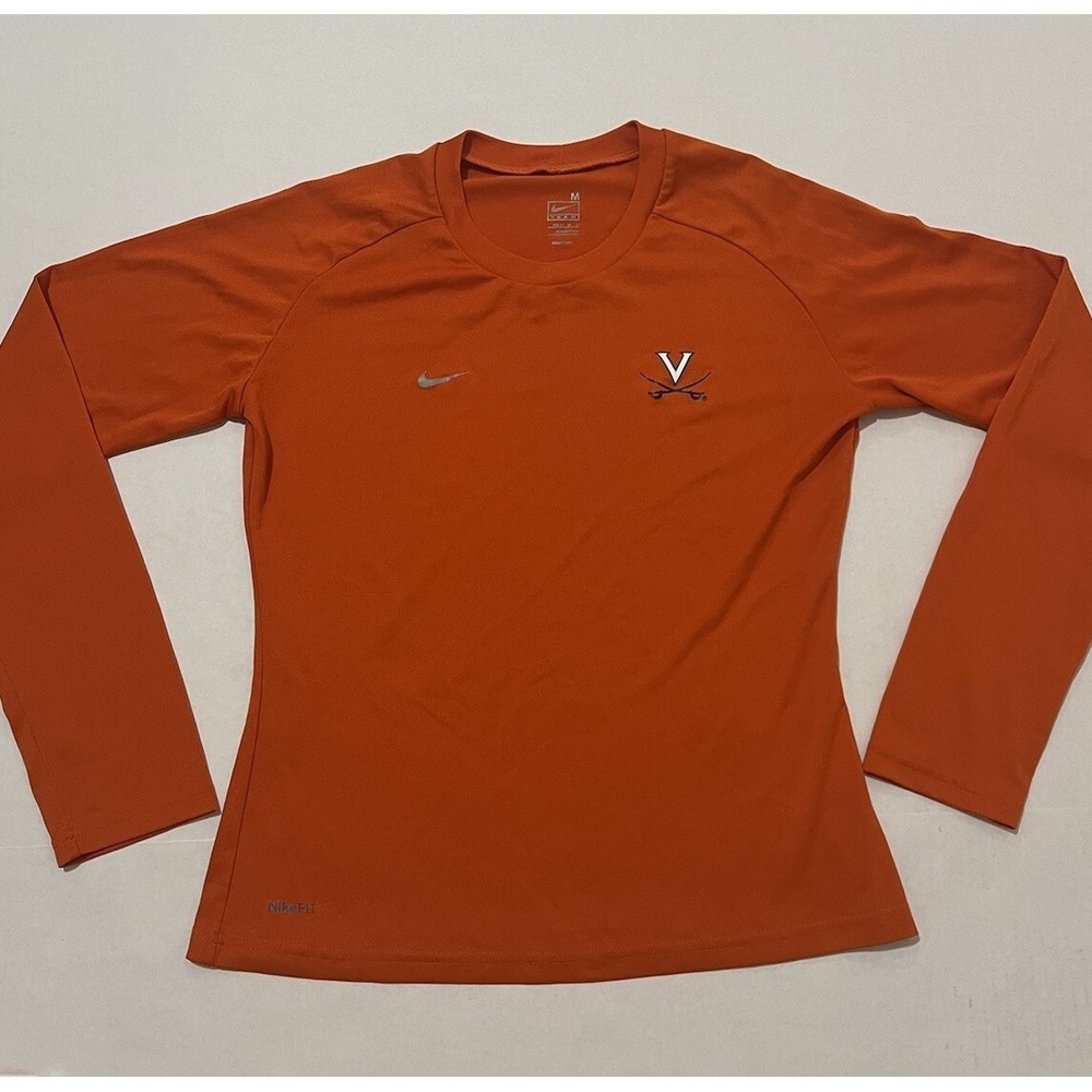Nike Team Tee UVA University of Virginia Cavaliers Athletic Cut Dri Fit Womens M